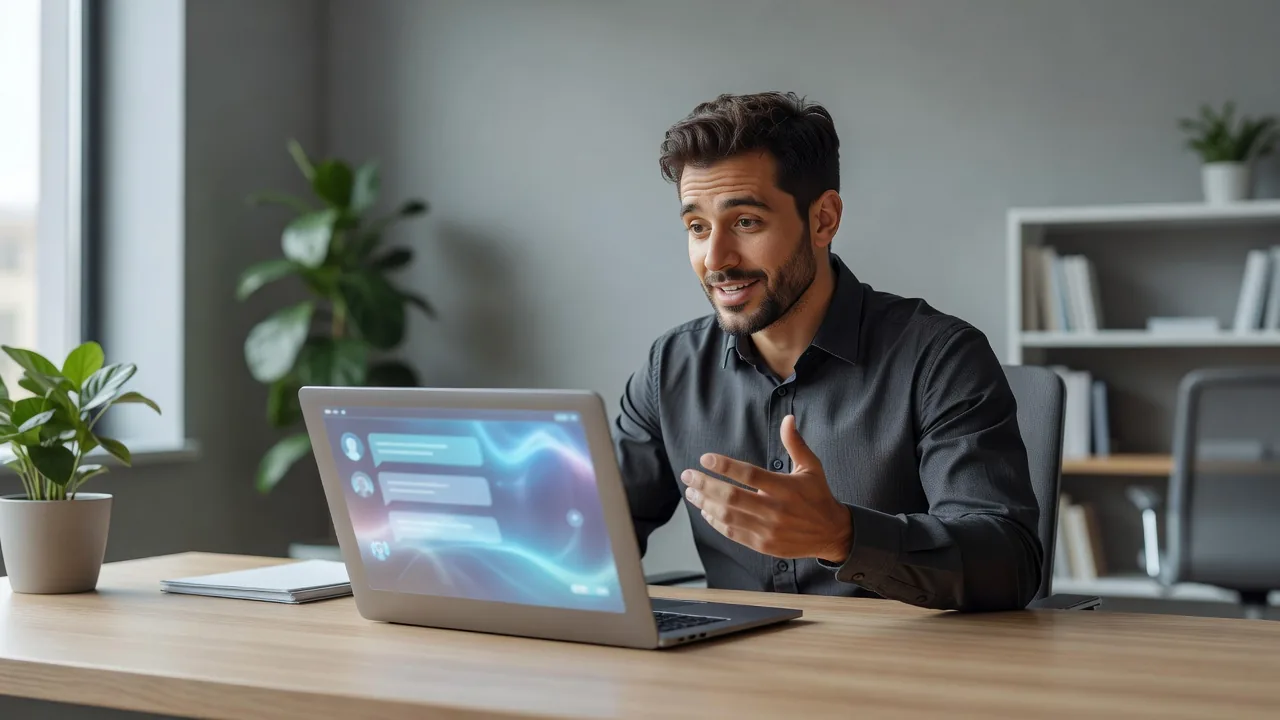 AI assistant interaction — modern artificial intelligence interface