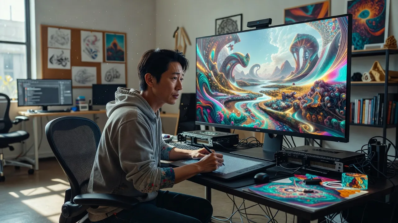 Generative AI art creation